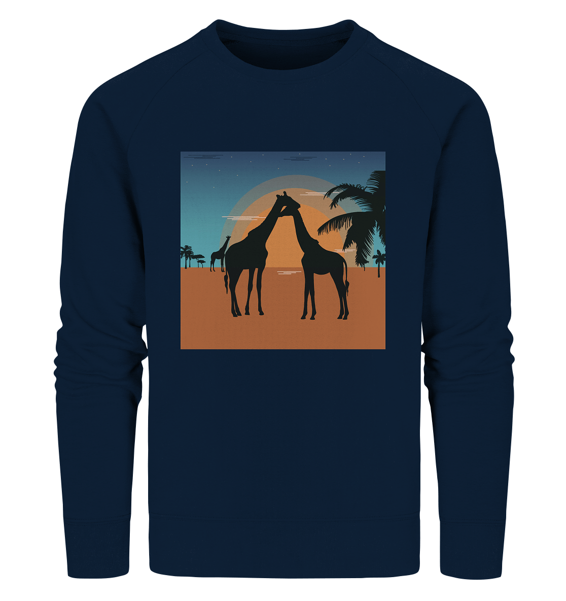 Bergmesch Herren Oberteil Sweatschirt mit Giraffen, Männertag