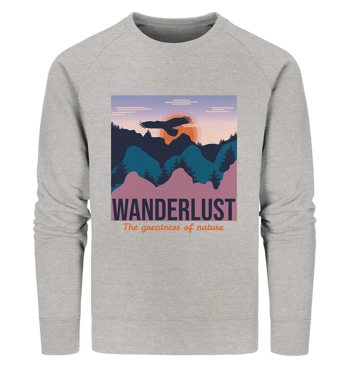 Wanderlust Herren Sweatshirt mit Berg Motiv