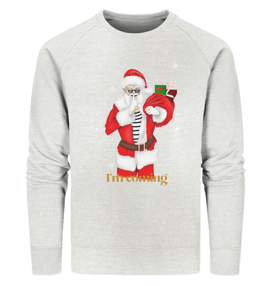Herren Sweatshirt mit Weihnachtsmann I'm coming