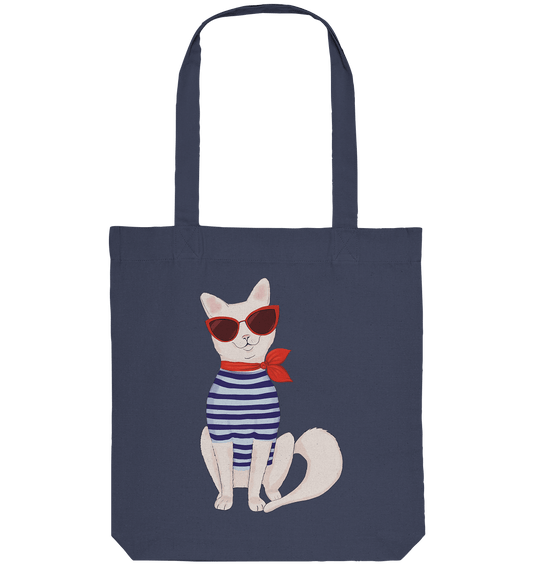 Stofftasche mit Grinsekatze und Matrosenhemd Jute beutel