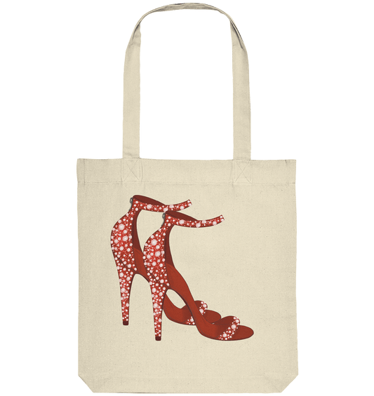 Tasche mit roten Absatzsandalen