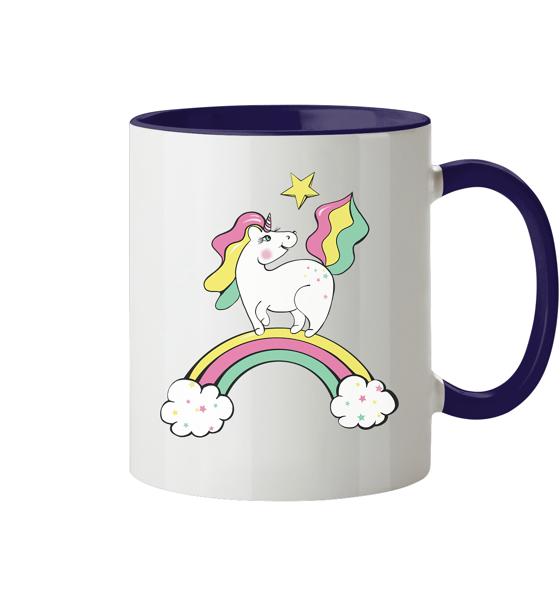 Tasse Einhorn Pferdchen auf dem Regenbogen Unicorn Tasse