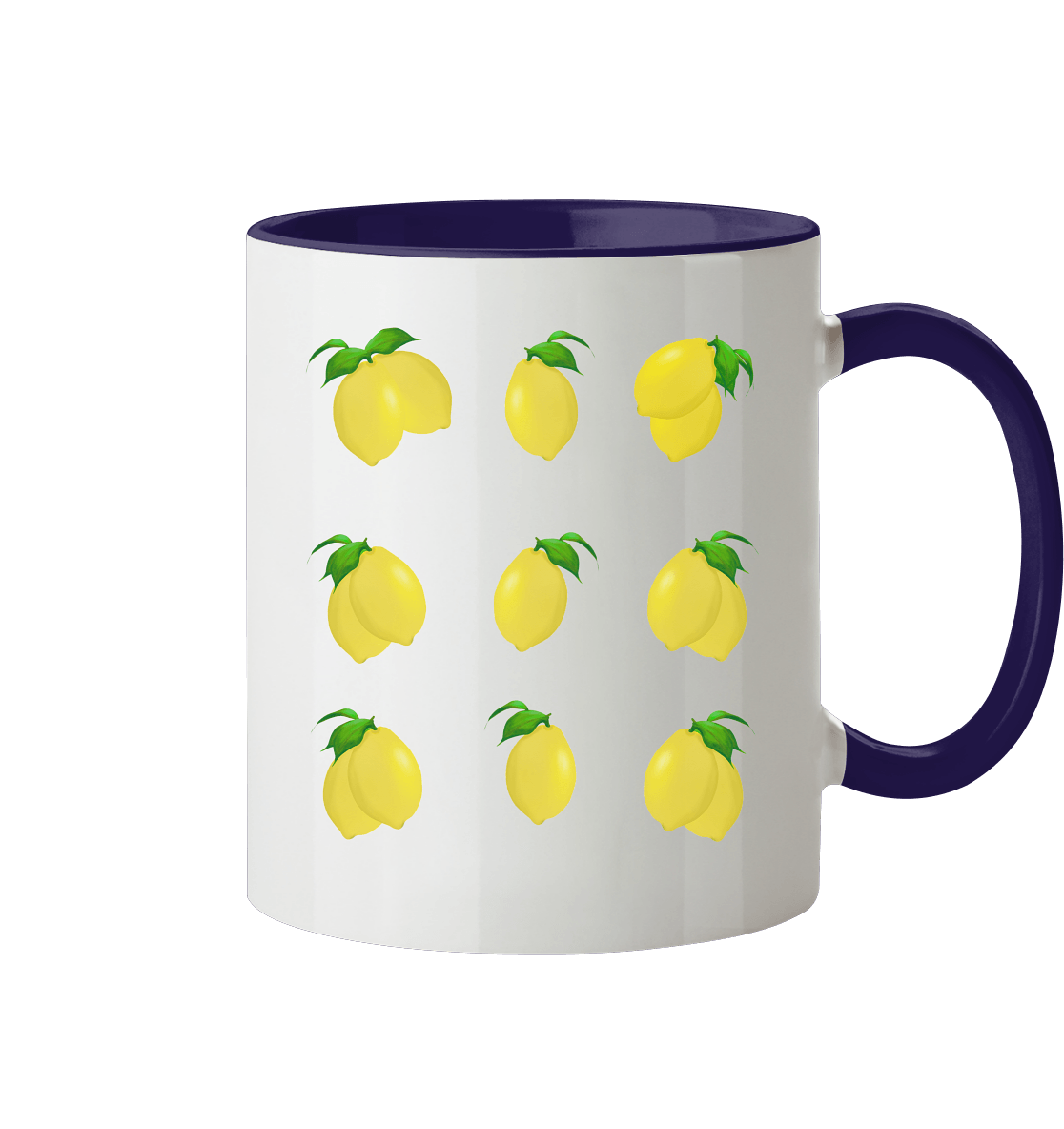 Tasse zweifarbig "Zitronen"