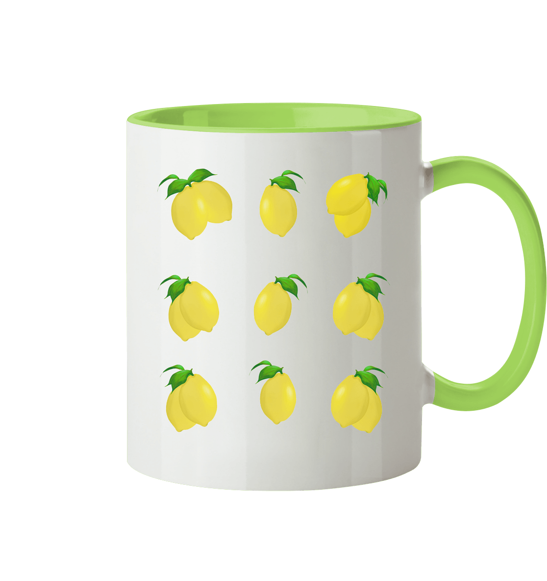 Tasse zweifarbig "Zitronen"