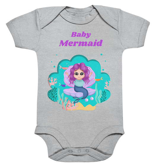 Meerjungfrau Strampler in grau mit kleinen Ariel