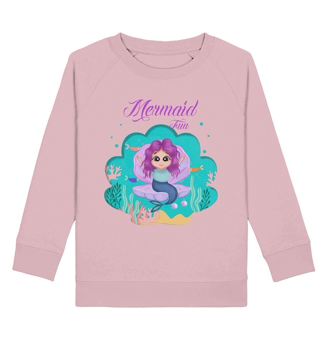 Meerjungfrau Sweatshirt Mermaid Fun arielle als baby Meerjungfrau cartoon bloominic Sweatshirt in rosa 