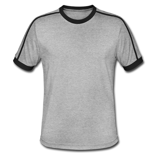 Herren T-Shirt Personalisierbar - Grau meliert/Schwarz