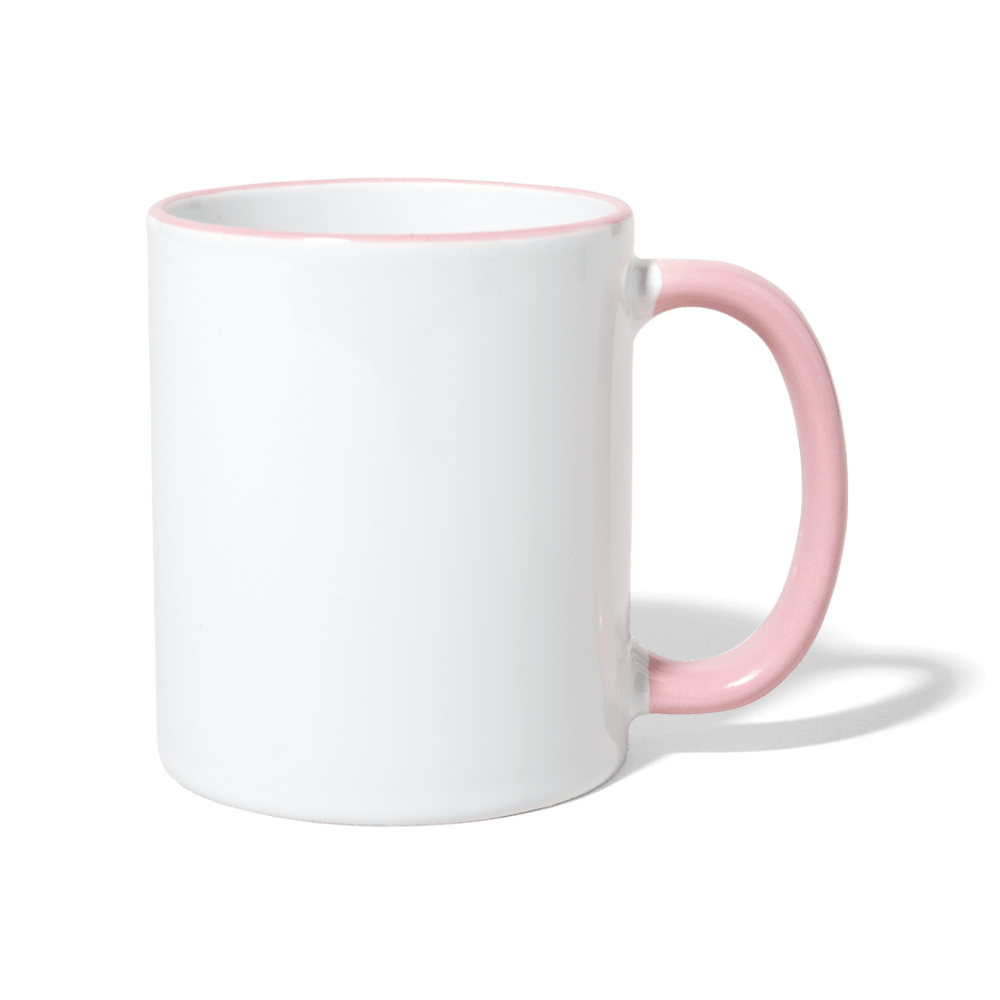 Zweifarbige Tasse Personalisierbar - Weiß/Pink