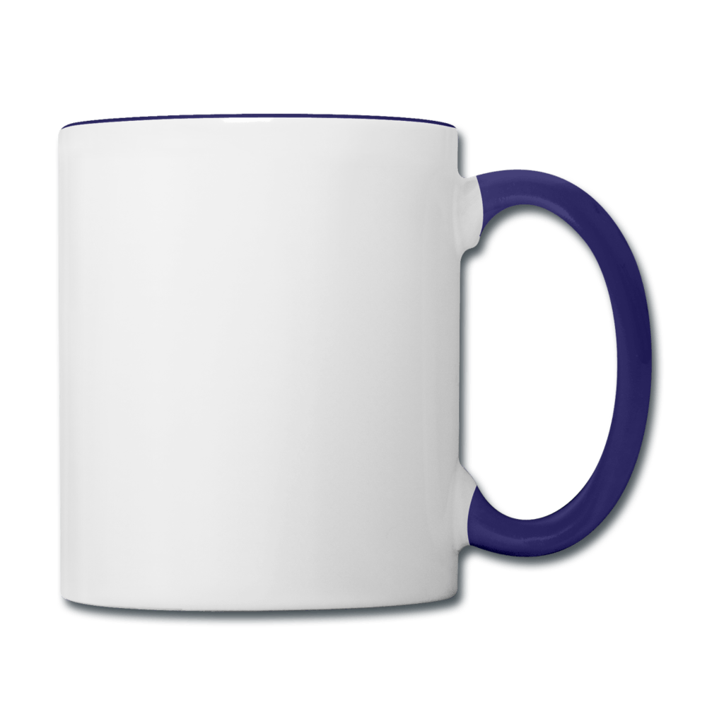 Zweifarbige Tasse Personalisierbar - Weiß/Kobaltblau