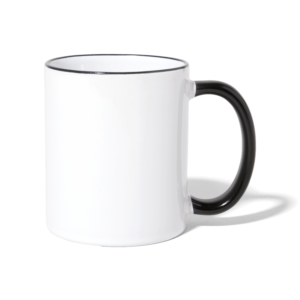Zweifarbige Tasse Personalisierbar - Weiß/Schwarz