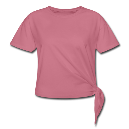Damen T-Shirt mit Knoten Personalisierbar - Malve